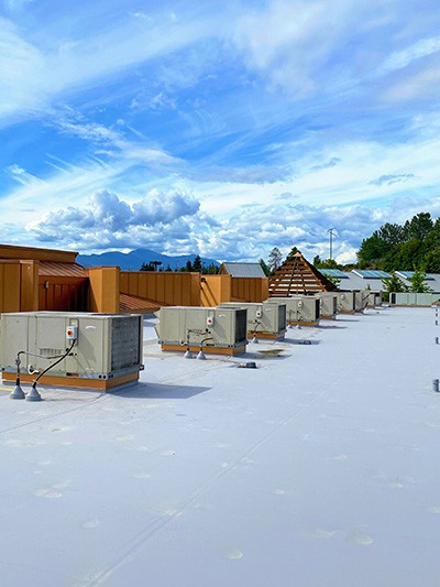 Commercial units on roof