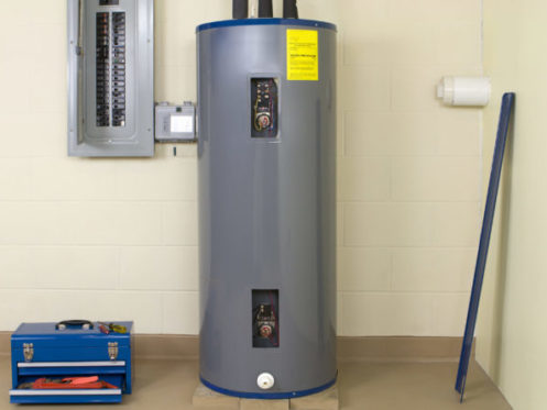 Stock Water Heater in Residential Home in Vancouver, BC